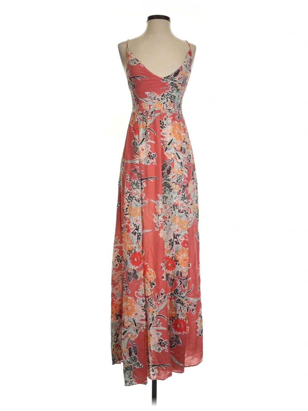 Free People Through The Vine Feminine Mixed Floral Print Flowy Maxi Dress• Small